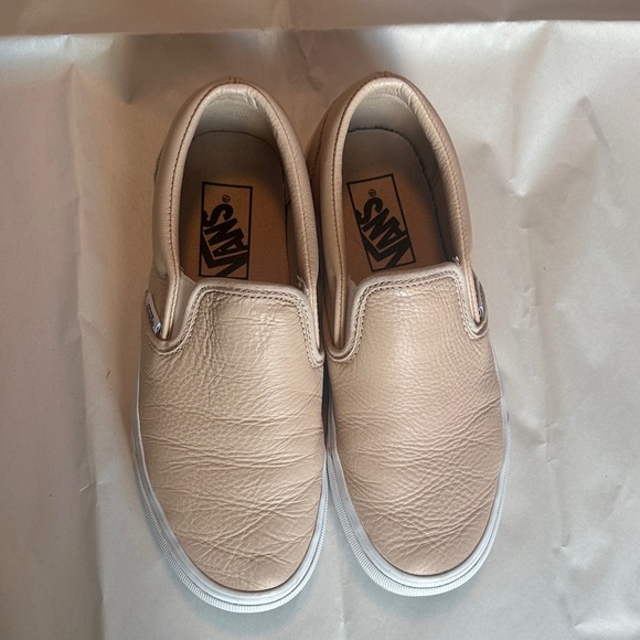 Vans Classic Slip-On Sneakers Frappe Leather Size 6.5 - Picture 2 of 10